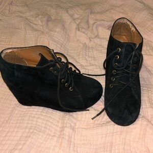 Jeffrey Campbell suede black booties size 9.5